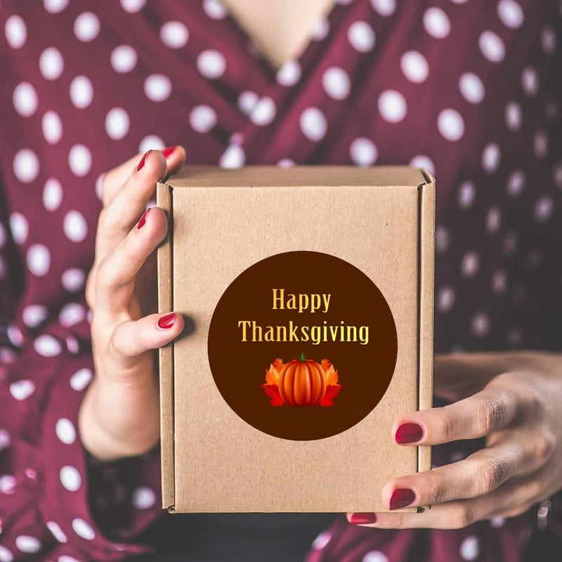 UPLEY Happy Thanksgiving Stickers Give Thanks Labels for Party Favors,Envelope Seals,Goodie Bags,Boxes,Tags,Crafts- 2 inch - 50 Count - Image 5